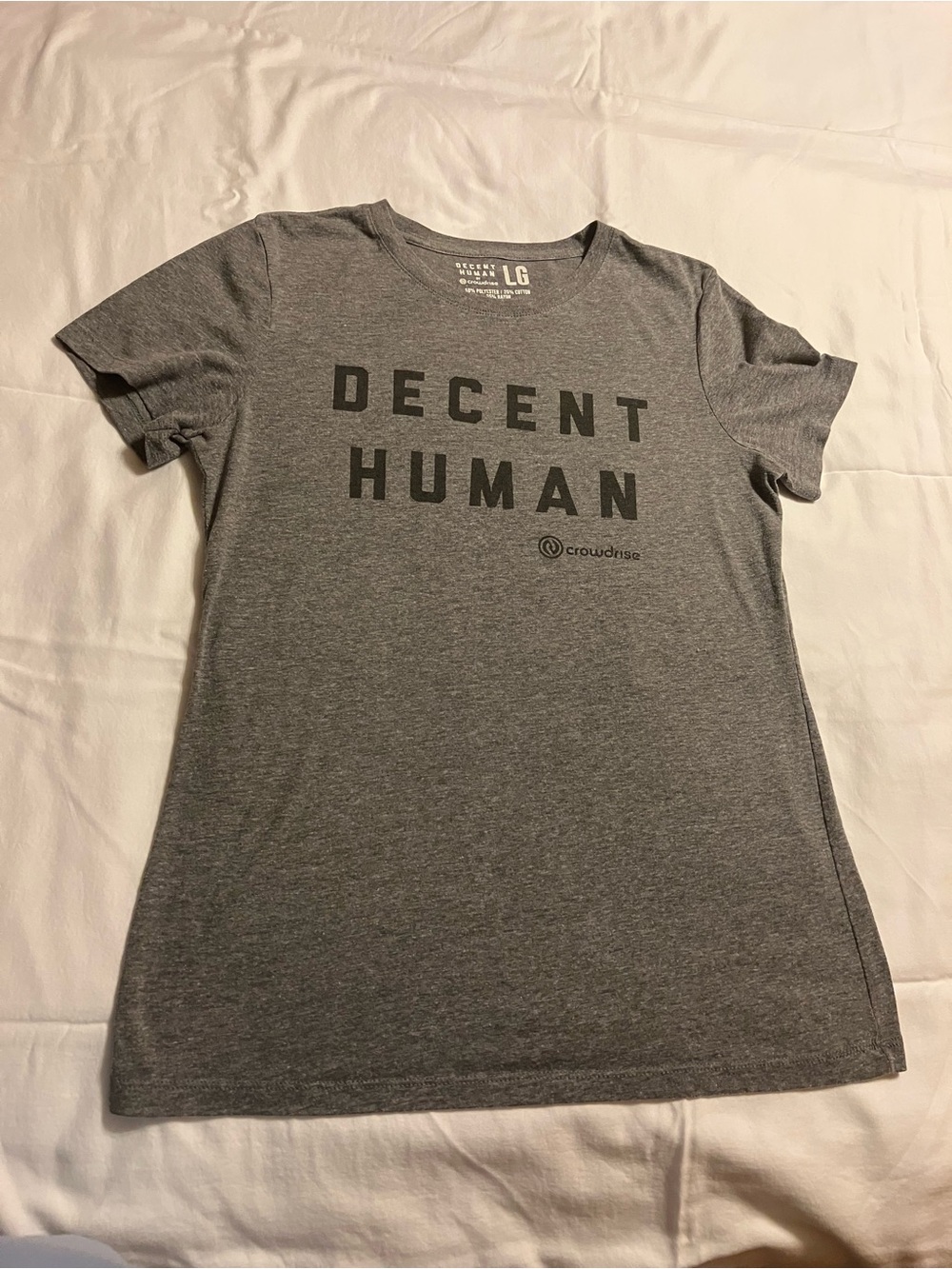 Decent Human Grey Graphic Tee